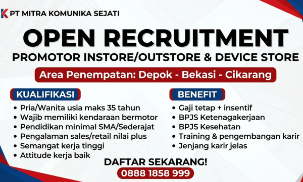 Lowongan Kerja – PT Mitra Komunika Sejati