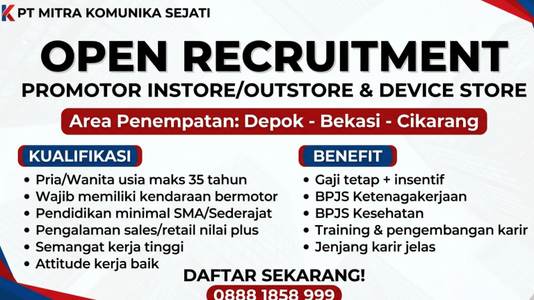 Lowongan Kerja – PT Mitra Komunika Sejati