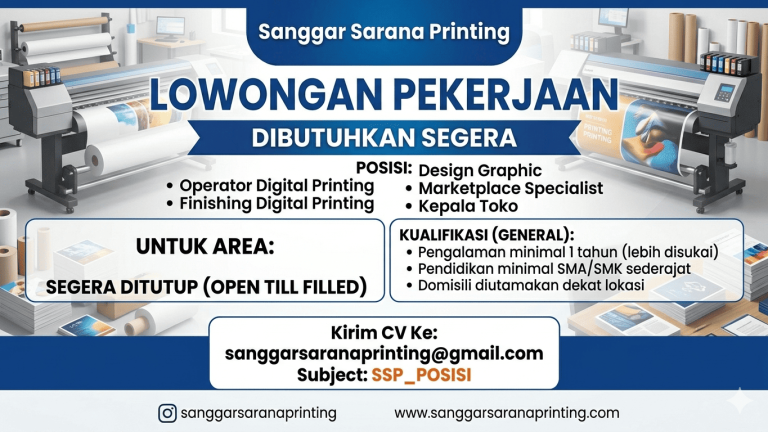 Lowongan Kerja – Sanggar Sarana Printing